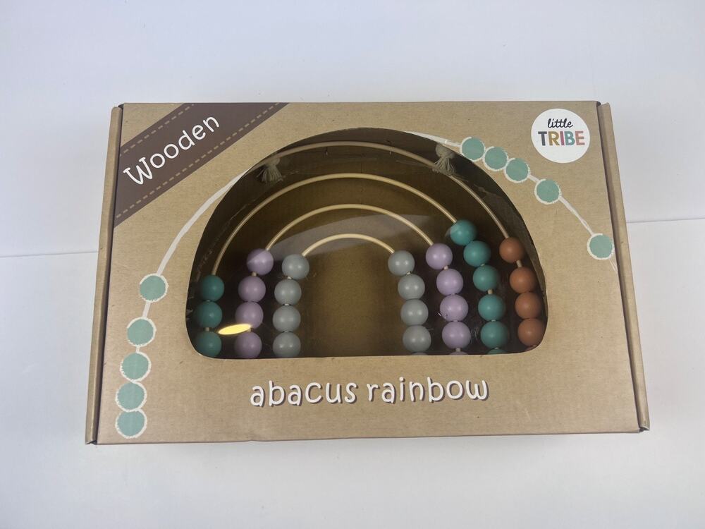 Wooden Pastel Rainbow Baby toy Little TribeCounting Educational Baby